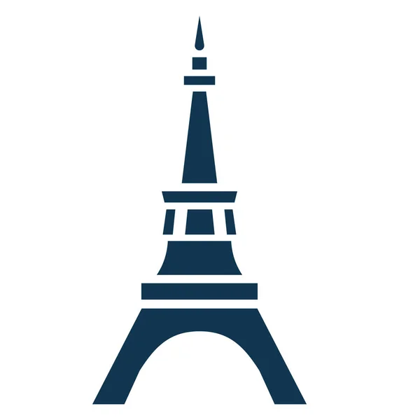 Ейфелева Вежа Ізольованих Вектор Значок Використовується Подорожі Тур Проекти — стоковий вектор