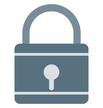 Kilit, asma kilit vektör simgesi