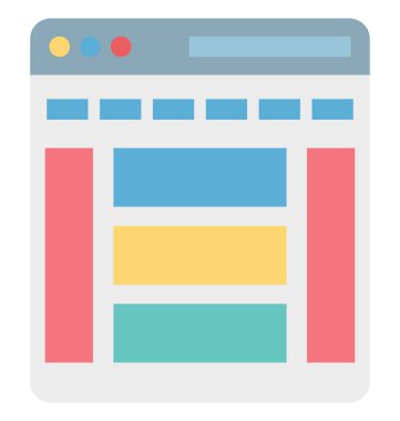 Web şablonu, Web düzeni vektör simgesi