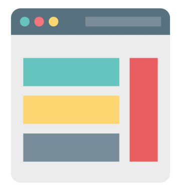 Web şablonu, Web düzeni vektör simgesi