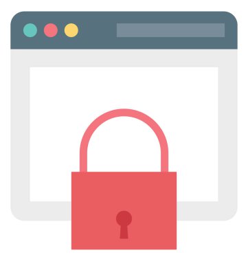 Web Güvenliği, kilit vektör simgesi
