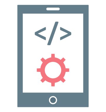 Mobil uygulama geliştirme, mobil Div vektör simgesi