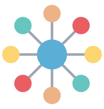 Sosyal ağ, bağlı kuruluş pazarlama vektör simgesi