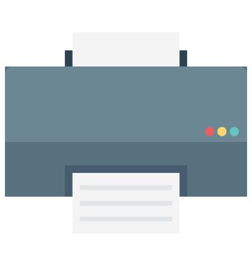 Yazıcı, Faks vektör Iconc