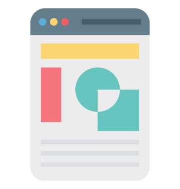 Web şablonu, Web düzeni vektör simgesi