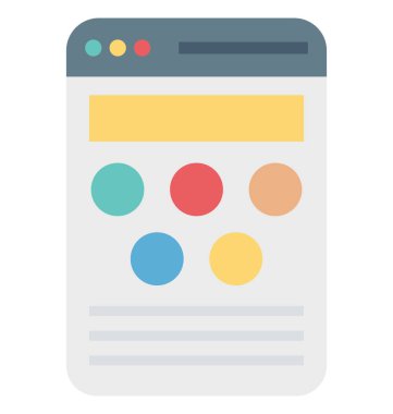 Web içerik vektör simgesi