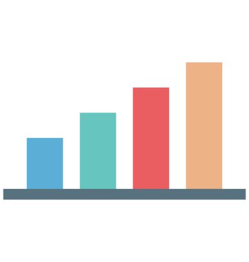 Çubuk grafik, çubuk grafik, sinyal çubuğu vektör simgesi