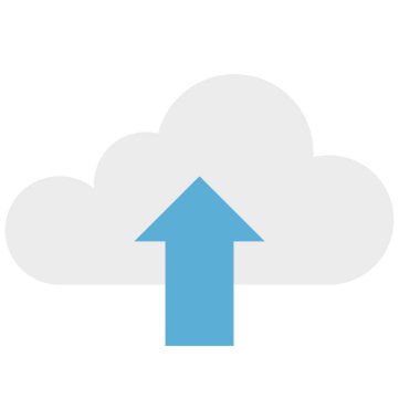 Bulut yüklemek, yükleme vektör simgesi