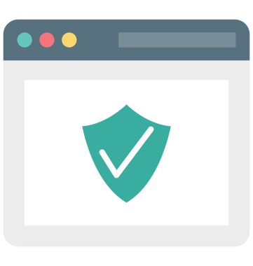 Web koruma, Web güvenlik vektör simgesi