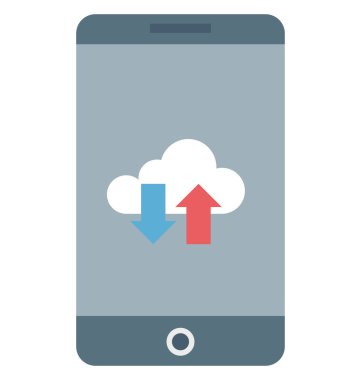 Mobil indir, indir vektör simgesi