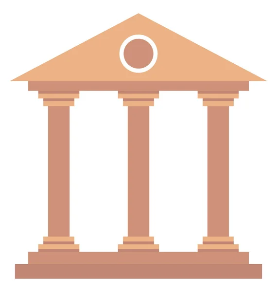 Bank Gebouw Vector Icon — Stockvector