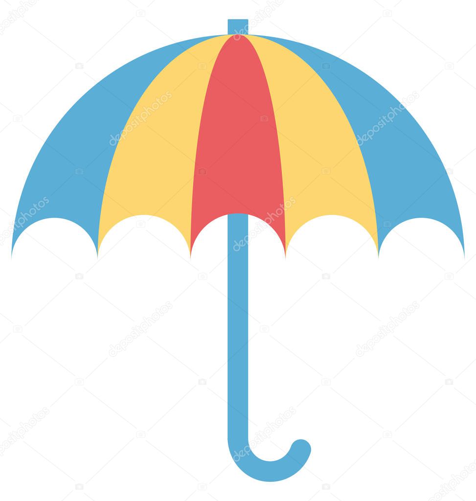 Umbrella, Sunshade Vector Icon