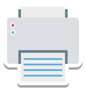 Yazıcı, Faks vektör simgesi