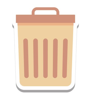 Çöp Kovası, çöp simge vektör