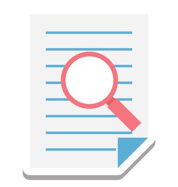 Dosya, arama, Internet arama vektör simgesi