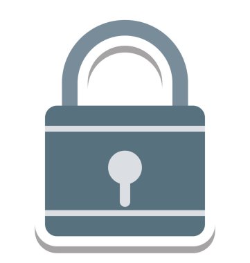 Kilit, asma kilit vektör simgesi