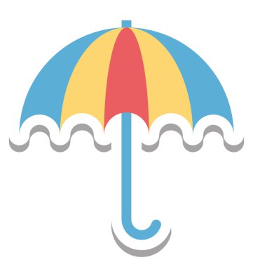 Şemsiye, tente vektör simgesi