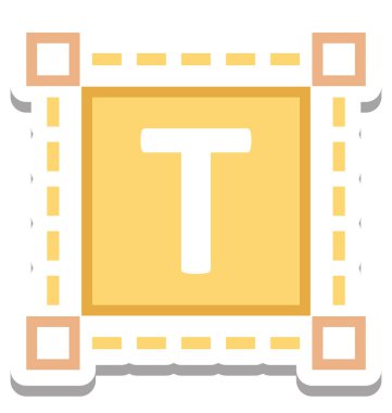 Metin aracı, T kare vektör simgesi