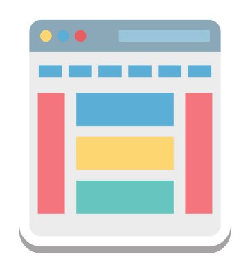 Web şablonu, Web düzeni vektör simgesi