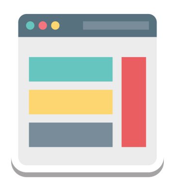Web şablonu, Web düzeni vektör simgesi