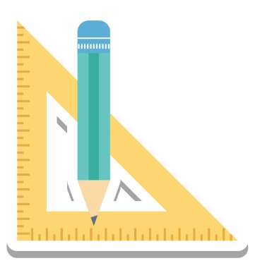 Taslak araçları, çizim araçları vektör simgesi