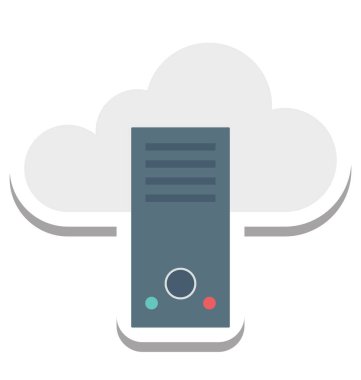 Veritabanı, sunucu vektör simgesi