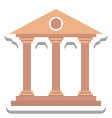 Banka, bina vektör simgesi