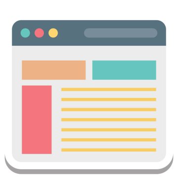 Web şablonu, Web düzeni vektör simgesi