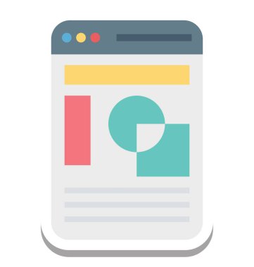 Web şablonu, Web düzeni vektör simgesi