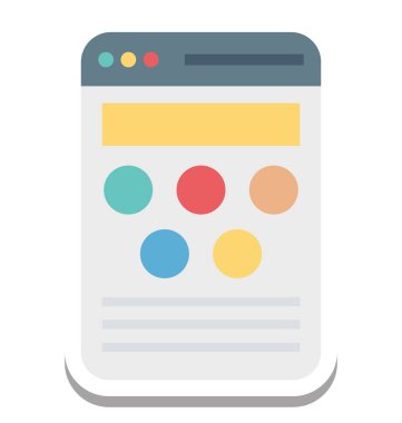 Web içerik vektör simgesi