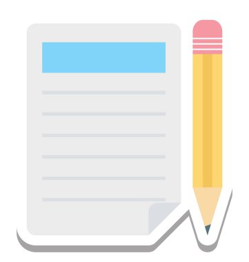 İçerik yazma, vektör simge yazı yaratıcı