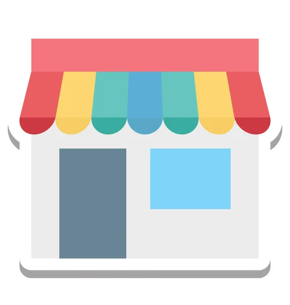 Tienda Compras Compras Línea Vector Icono — Vector de stock