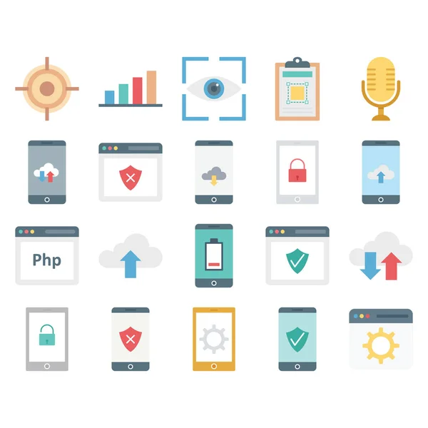 Web Design, Data and Development Isolated Vector Icons — Stock Illustration Web Design Data Development Isolated Vector Icons Royalty Free Stock Vectors