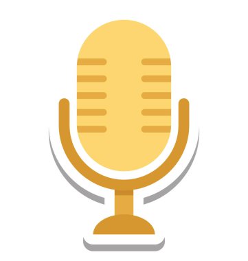 Mikrofon, mikrofon vektör simgesi