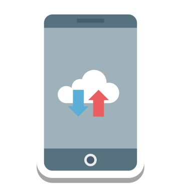 Mobil indir, indir vektör simgesi