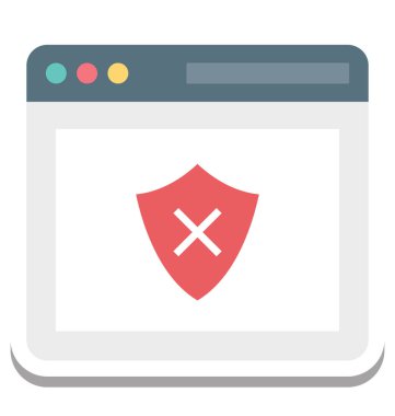 Web koruma, Web güvenlik vektör simgesi