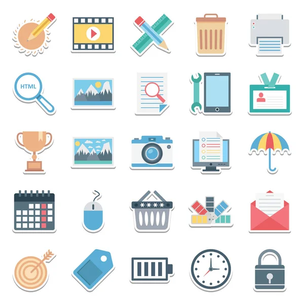 Web Design, Data and Development Isolated Vector Icons — Stock Illustration Web Design Data Development Isolated Vector Icons Stock Illustration