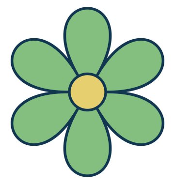 Çiçek, Daisy vektör simgesi