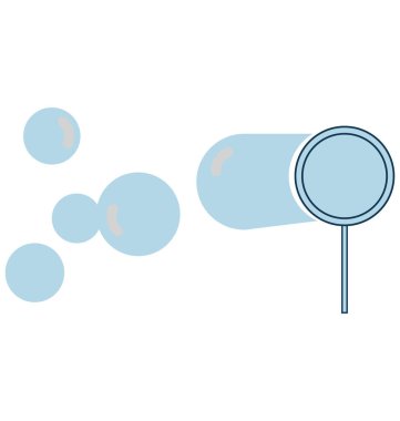 Kabarcık sopa, kabarcık değnek vektör simgesi