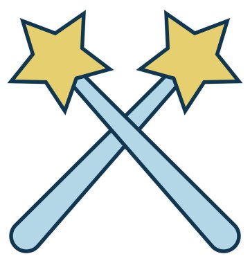 Sihirli çubuk, sihirli değnek vektör simgesi