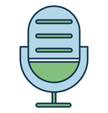 Mikrofon, mikrofon vektör simgesi