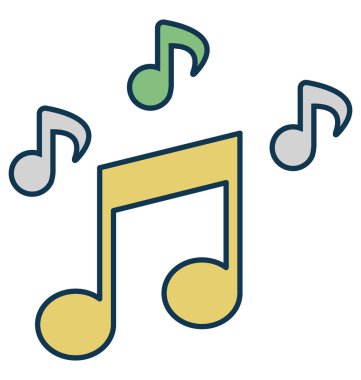 Müzikal üye, nota vektör simgesi