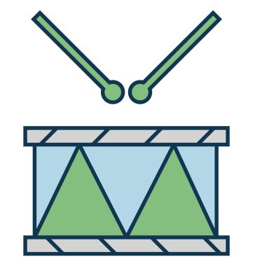 Davul, el davul vektör simgesi