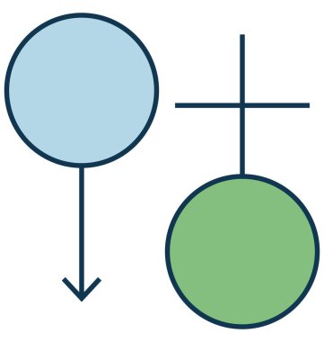 Seks sembolleri, ilişki vektör simgesi