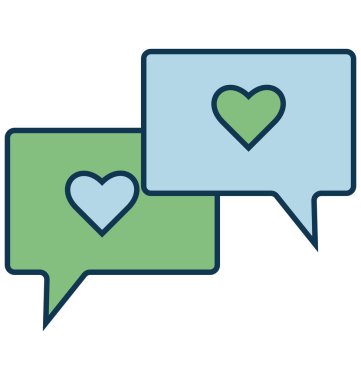 Sevgi dolu sohbet vektör simgesi