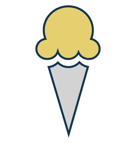 Замороженный Десерт Векторная Икона Сорбета — стоковый вектор