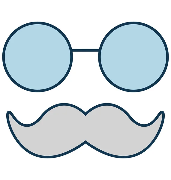 Хипстер Маск Glasses Vector Icon — стоковый вектор