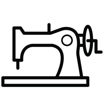 Dikiş makinesi izole vektör simge