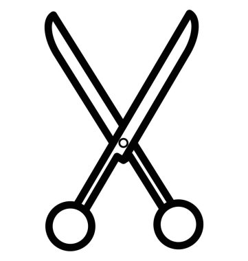 Makas izole vektör simgesi