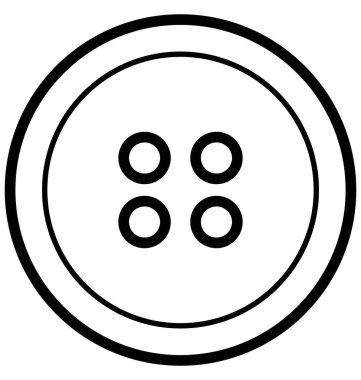 Düğme izole vektör simgesi